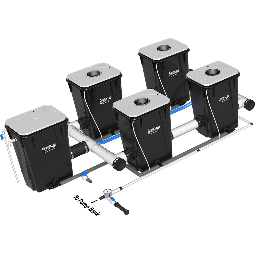 Under Current(R) Recirculating Deep Water Culture (RDWC) Hydroponic System, XL13 2-Row