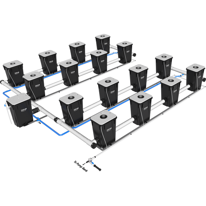 Under Current(R) Recirculating Deep Water Culture (RDWC) Hydroponic System, XXL13 4-Row