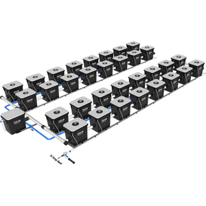 Under Current(R) Double Barrel Recirculating Deep Water Culture (RDWC) Hydroponic System, 4-Row