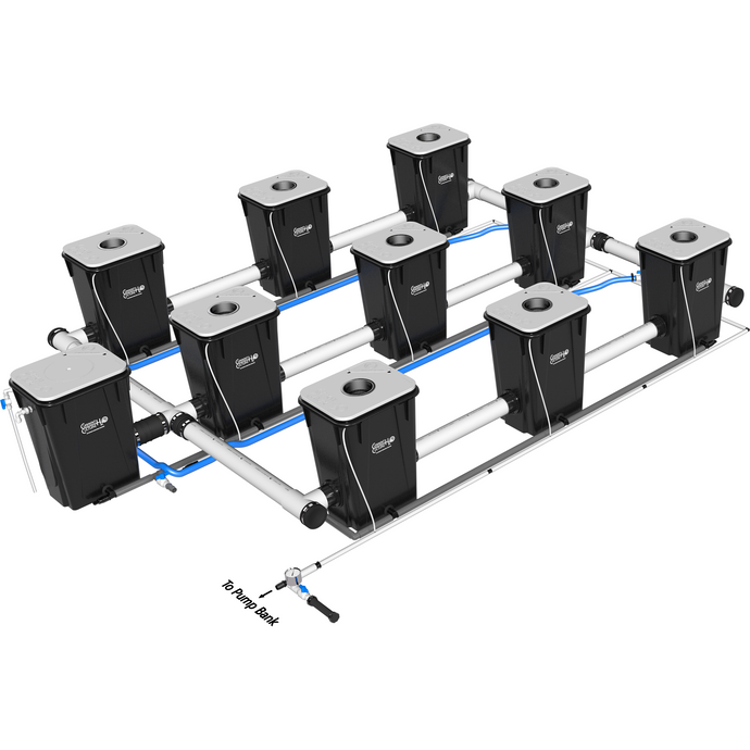 Under Current(R) Recirculating Deep Water Culture (RDWC) Hydroponic System, XXL13 3-Row